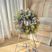 ベロニカ,リナリア,ベロニカ・マダムマルシア,寄せ植えリース,ギャザリングリースの画像