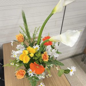 カラー,フラワーアレンジメント,仕事帰り,お疲れさま,穏やかな時間の画像