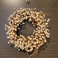 木の実,リース,ドライフラワー リース,スマホ撮影,ナチュラルリースの画像