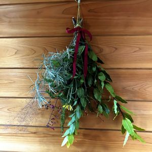 月桂樹,ルドベキア,ゲッケイジュ,スワッグ,今日の花の画像