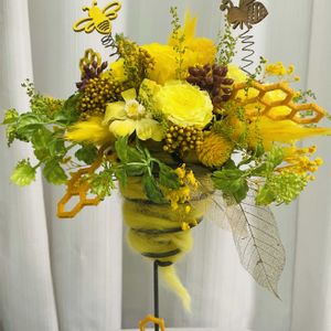 花のある暮らし,緑のある暮らし,プリザーブドフラワーアレンジ,フラワアレンジメント,ビタミンカラーのお花の画像
