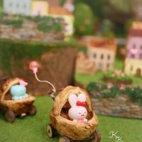木の実のアレンジ,kurumi gardenさんの作品,ワークショップ作品,フィギュア,ミニチュアの画像