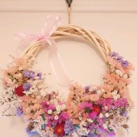 スターチス,ドライフラワー,リース,手作り,北海道の画像