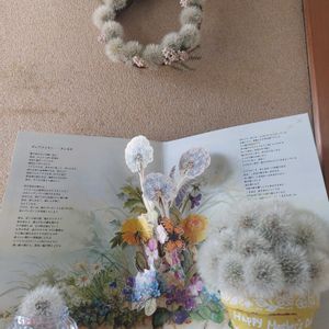 タンポポの綿毛,タンポポの綿毛,リース,絵本,庭あそびの画像