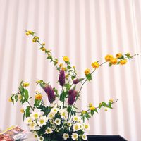 千日紅,山吹,きく  菊,生け花の画像