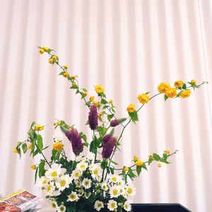 千日紅,山吹,きく  菊,生け花の画像