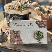 多肉植物,ステンシル,寄せ植えWS,モルタルプレート,山梨タニラーの画像