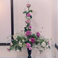 ガーベラ,クレマチス,ナズナ,オルレア,スチールグラスの画像
