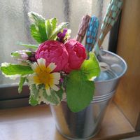アップルミント,ミニバラ,春菊,パイナップルミント,フレンチラベンダーの画像