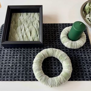 ラムズイヤー,Reframing,リース,ハンドメイド,シルバーリーフの画像