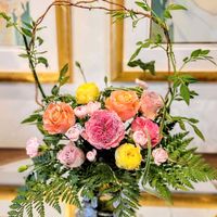 バラ,フラワーアレンジメント,ピンク,ピンクの花,ばら バラ 薔薇の画像