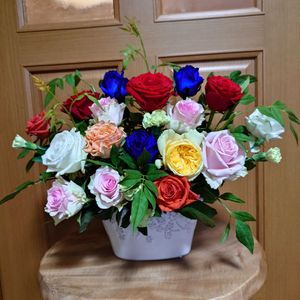 バラ,スプレーカーネーション,ソケイ,アレンジメントレッスン,ばら バラ 薔薇の画像