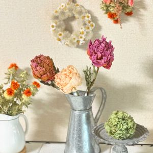 芍薬ドライフラワー,オレガノケントビューティ(ドライ),ドライフラワー,手作り,大好きなお花の画像