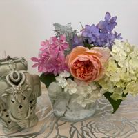 ブラキカム,ヒューケラ,アラビアン　ジャスミン,レウコフィルム,お部屋のお花の画像