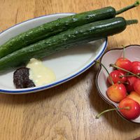 キュウリ,サクランボ,採れたて野菜,採れたて,富山支部の画像
