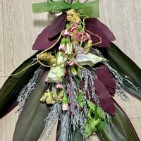 フラワーアレンジ,スワッグ,花のある暮らし,緑のある暮らし,癒しの草花の画像