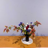 スターチス,トルコキキョウ,バラ,コエビソウ,生花の画像