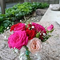 カスミソウ,クリスマスローズ,バラ,花のある暮らし,幸せな時間の画像