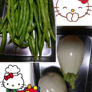 つるなしインゲン,インゲン,プランター栽培,庭からの恵み,白茄子の画像