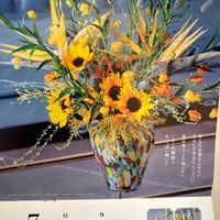 アレカヤシ,アレカヤシ,生け花。,ヒマワリ サンリッチライチ,ヒマワリ サンリッチライチの画像