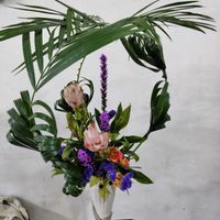 クルクマ,スターチス,リアトリス,ミニバラ,ポリシャスの画像