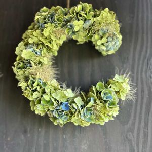アナベル,紫陽花マジカル,リース,お庭,手作りリースの画像