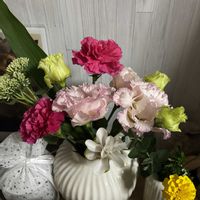 花束,うさぎの画像