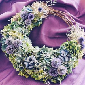 ドライフラワー,リース,紫陽花 アジサイ あじさい,ドライフラワー リース,紫陽花が好き♡の画像