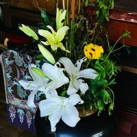 百合,リョウブ(令法),お花を楽しむ,部屋の画像