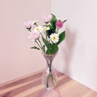 センニチコウ,マトリカリア,ルスカス,スプレーマム,切り花の画像