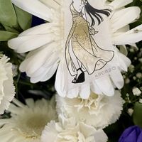 カーネーション,マーガレット,お散歩ちゃんキーホルダー,お散歩は季節をまとっての画像