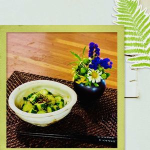 キュウリ,早めにお昼ご飯,花のある暮らし,緑のある暮らし,GSに感謝。の画像