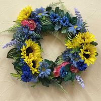 リース,造花,向日葵　ひまわり　ヒマワリの画像
