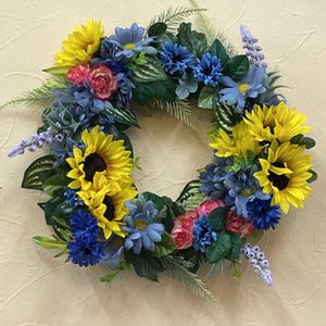 リース,造花,向日葵　ひまわり　ヒマワリの画像
