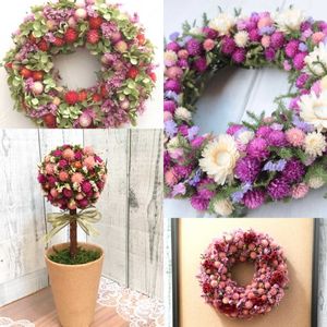 千日紅,千日紅,リース,ハンドメイド,スワッグの画像