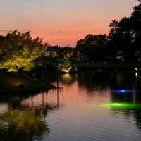 日本庭園,24日は夕焼けの日の画像