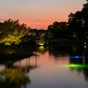 日本庭園,24日は夕焼けの日の画像