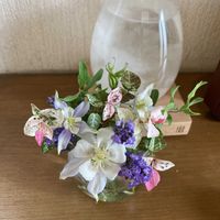 オダマキ,ラベンダー,はつゆきかずらの画像