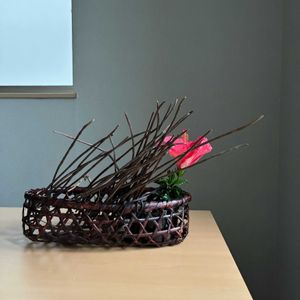 ハイビスカス,キササゲ,いけばな,草月流の画像
