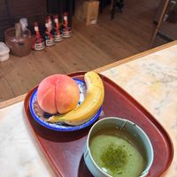 バナナ,桃(モモ),冷煎茶の画像