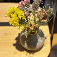 スターチス,ニゲラ,エリンジウム,ドライフラワー,一輪挿しの画像