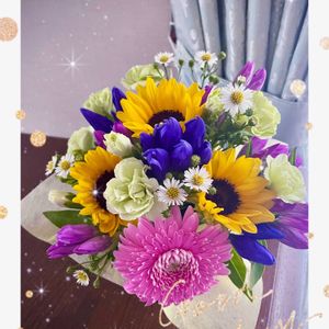 ミニアレンジ♡,フラワーアレンジメント,花のある暮らし,誕生日アレンジの画像
