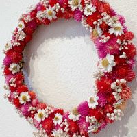 ハナカンザシ,ライスフラワー,千日紅（せんにちこう）,ドライフラワー,リースの画像