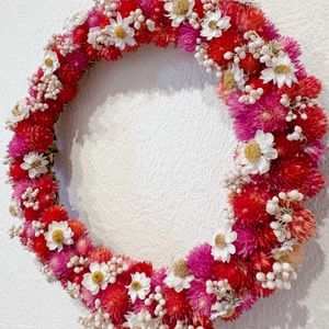 ハナカンザシ,ライスフラワー,千日紅（せんにちこう）,ドライフラワー,リースの画像