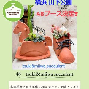 手作り鉢,イベント出店,テラコッタ鉢,月の手しごと,tsuki＆miiwa succulentの画像