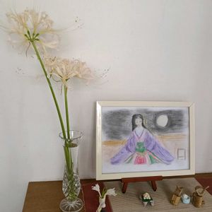 リコリス,かぐや姫,シェードガーデン,中秋の名月,日陰の庭の画像