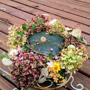 ミモザ,かぼちゃ,ピラミッド紫陽花,ドライフラワー,可愛いの画像