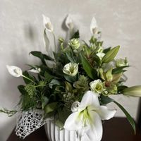 カサブランカ,トルコキキョウ,観葉植物,お供え,お彼岸の画像