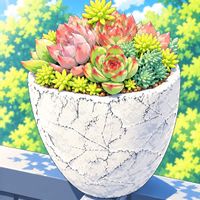 多肉植物,寄植え,バルビナエア属の画像