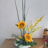 いけばな,生け花,お月見,玄関のいけばな,お家でいけばなの画像